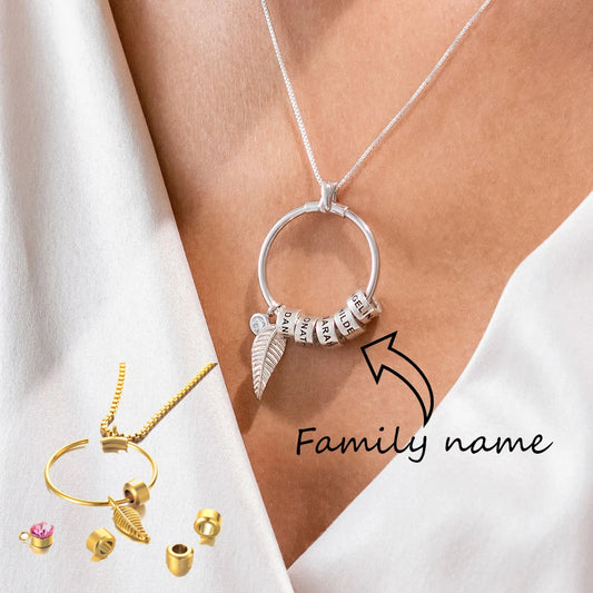 Personalized Circle Name Necklace + FREE Gift Bag